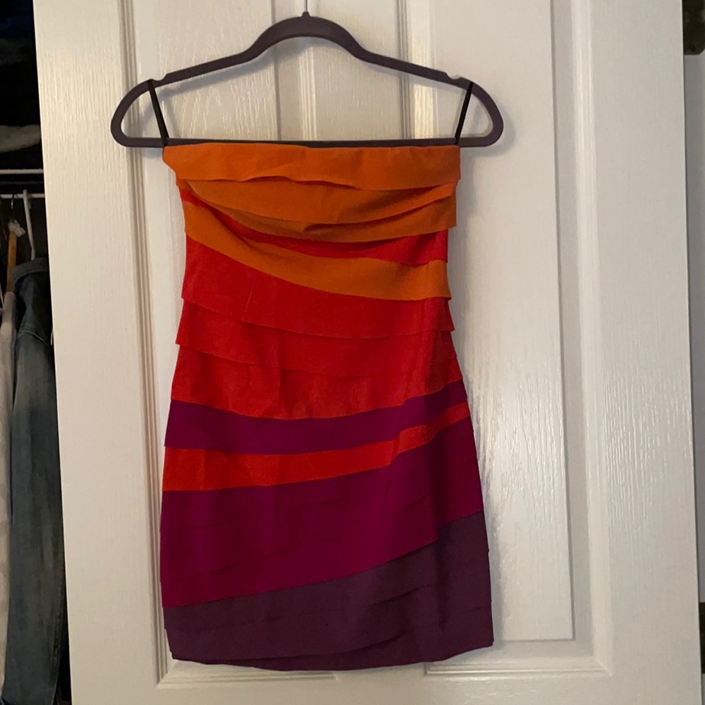Cute multicolored tiered mini dress!
